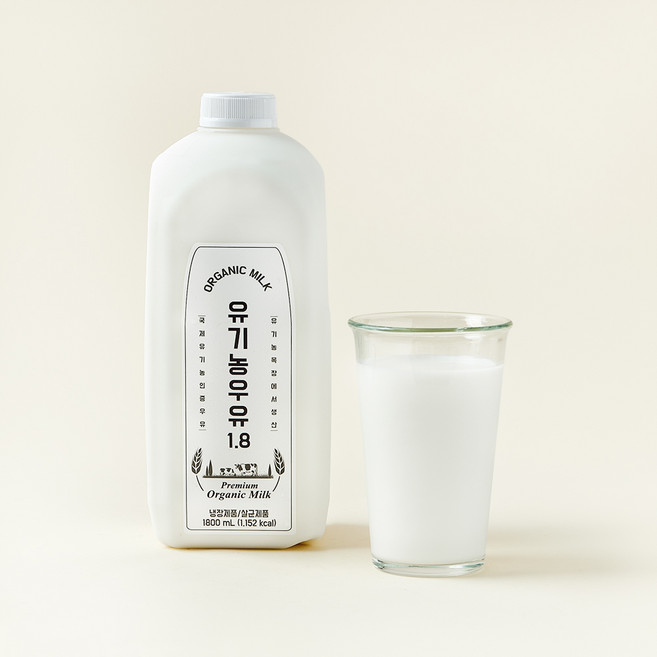 유기농 우유 1.8, 1.8L, 1개