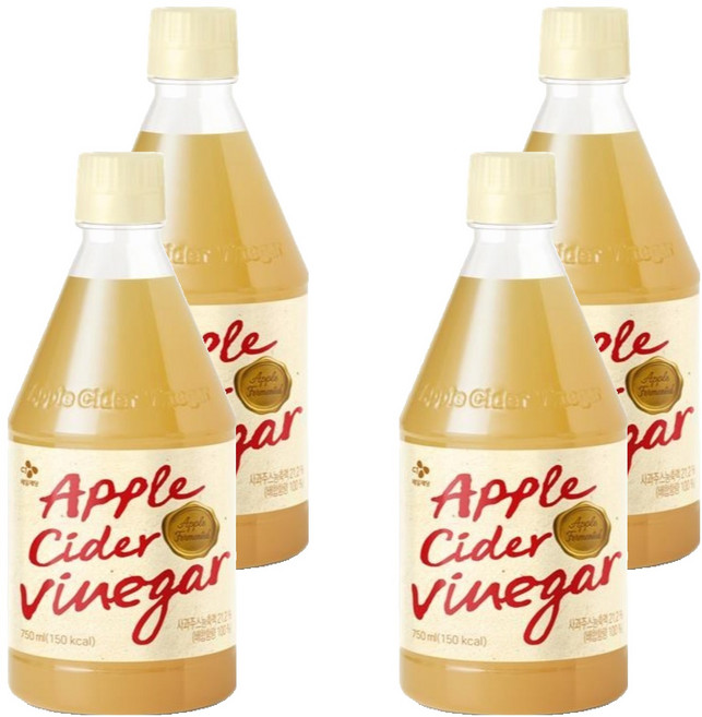 CJ제일제당 애플 사이다 비니거, 4개, 750ml