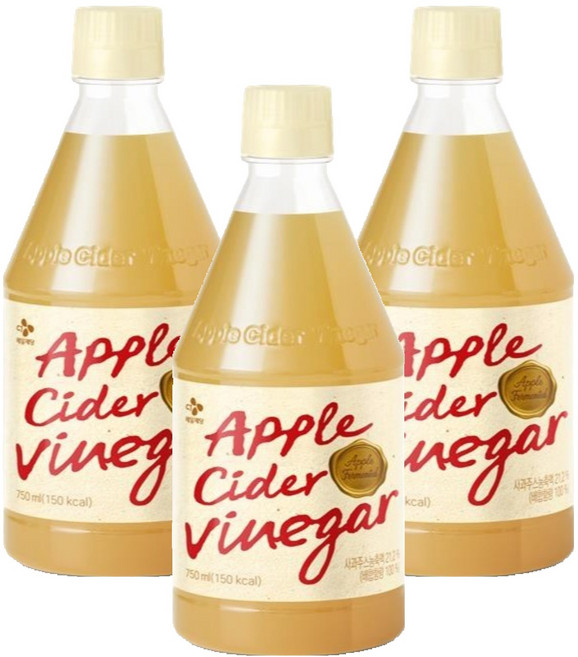 CJ제일제당 애플 사이다 비니거, 3개, 750ml