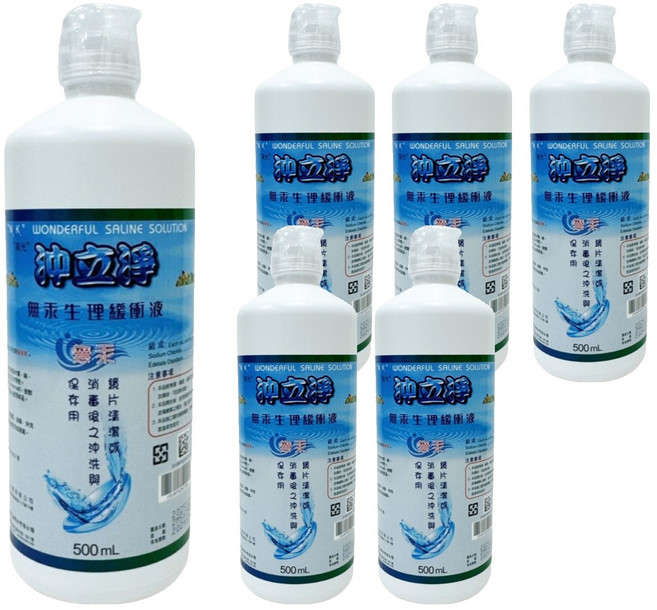 南光化學 沖立淨無汞生理緩衝液, 6瓶, 500ml