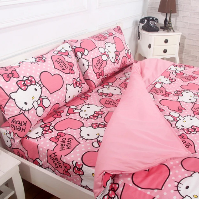 LoveCity 寢城之戀 台灣製 三麗鷗正版授權 混紡棉 薄被套床包組