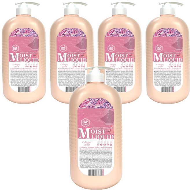 에스테소피 논오일 모이스트리퀴드 콜라겐 바디오일 과일향, 1L, 5개
