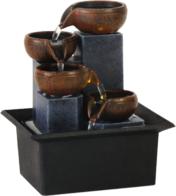 台灣 COMET 流水飾品 USB田園風居家流水擺件 附變壓器 JR2020, 石墨流水