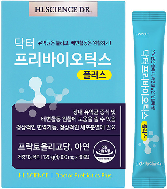 에이치엘사이언스 닥터프리바이오틱스 플러스 유산균 30p, 120g, 1박스
