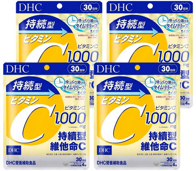 DHC 台灣公司貨 持續型維他命C, 120顆, 350mg, 4包