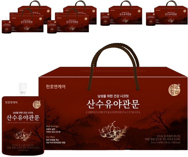 하루활력 남성을 위한 건강 시크릿 산수유야관문, 2.1L, 7개