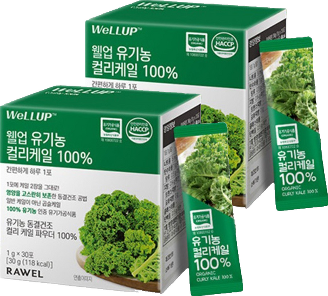웰업 유기농 컬리케일 건강분말 30p, 30g, 2박스