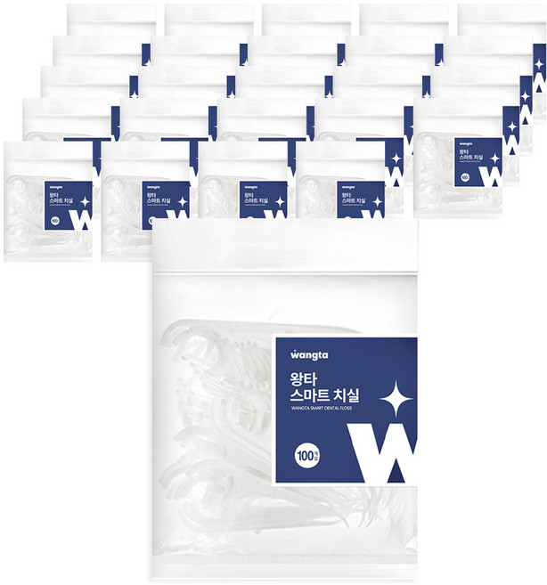 왕타 스마트 치실, 75mm, 500개입, 5개