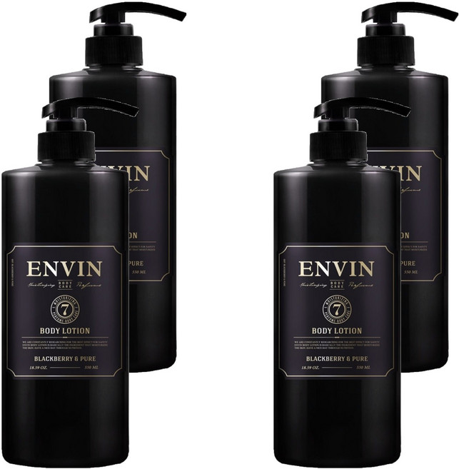 앙방 모이스쳐 라이징 퍼퓸 바디로션 블랙베리앤퓨어, 550ml, 4개