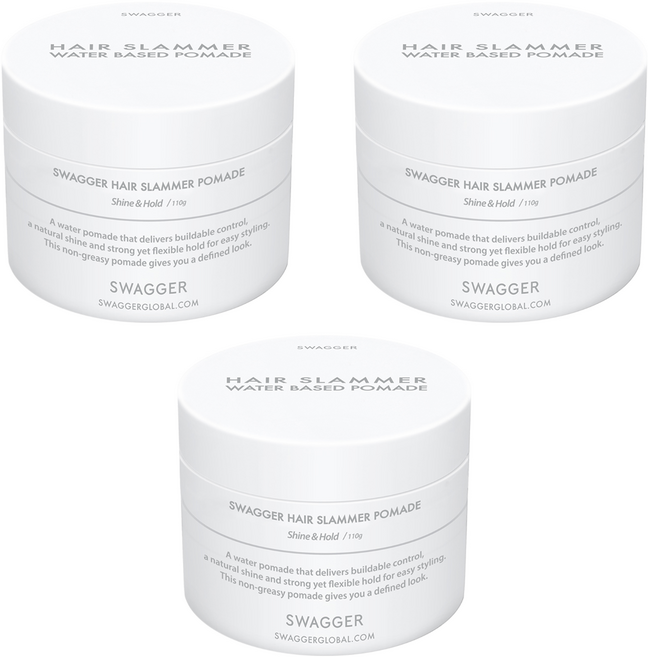 스웨거 헤어 슬래머 포마드 헤어왁스, 110g, 3개