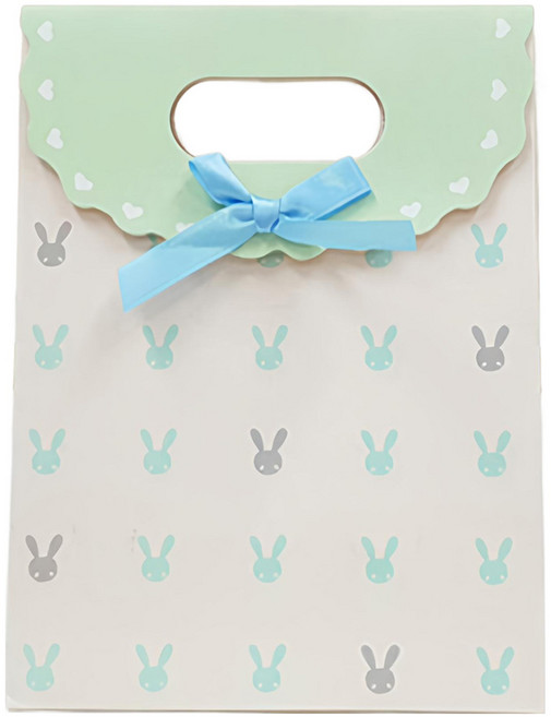 ABM KOREA 可愛兔子手提紙質購物袋, 多色, 15個