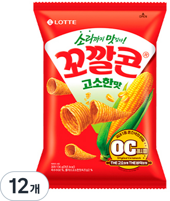 꼬깔콘 고소한맛, 134g, 12개