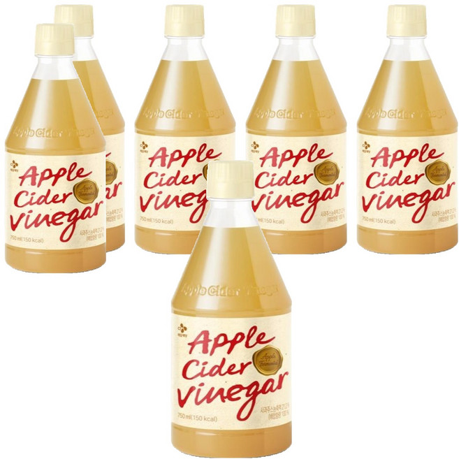 CJ제일제당 애플 사이다 비니거, 6개, 750ml