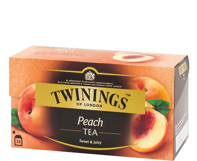 TWININGS 唐寧茶 香甜蜜桃茶, 2g, 25包, 1盒
