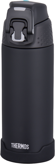 THERMOS 膳魔師 不銹鋼真空保溫瓶 FJH-500 防滑底座 安全扣環 彈蓋設計, 霧面黑, 1個, 500ml