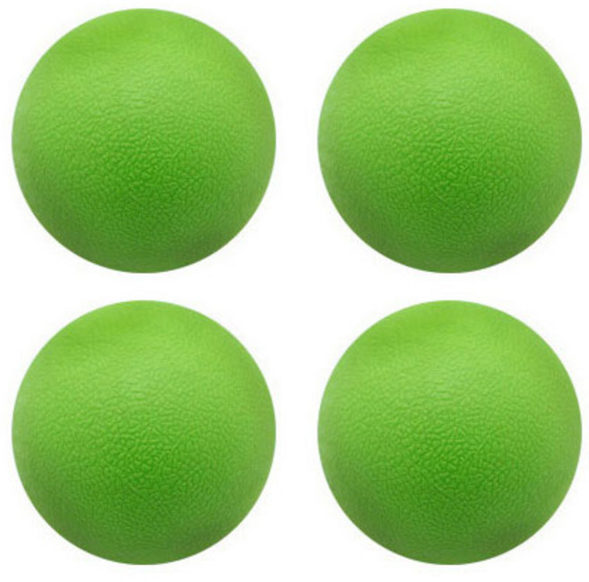스포홀릭 싱글 TPE 마사지볼 라크로스볼, 그린, 4개