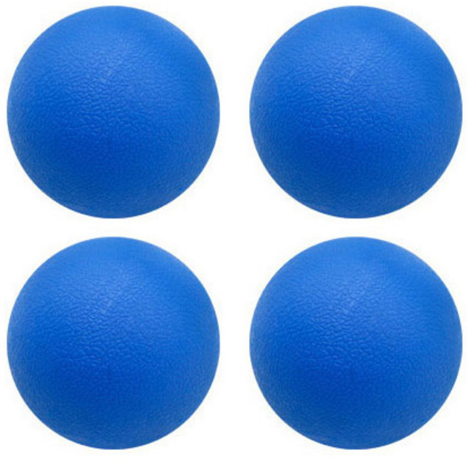 스포홀릭 싱글 TPE 마사지볼 라크로스볼, 블루, 4개