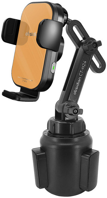 옵시디언 차량용 휴대폰 무선충전거치대 묶음패키지, 카멜, CT-W16+CT-H24