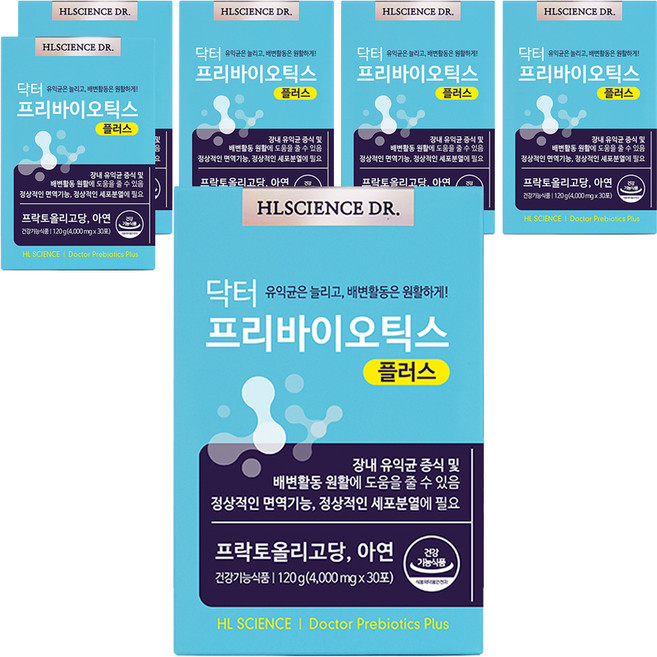 에이치엘사이언스 닥터프리바이오틱스 플러스 유산균 30p, 120g, 6개