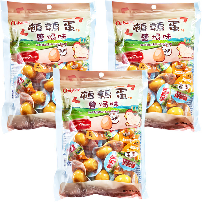Onlyone 海龍王 鵪鶉蛋 鹽焗味 150g, 3袋