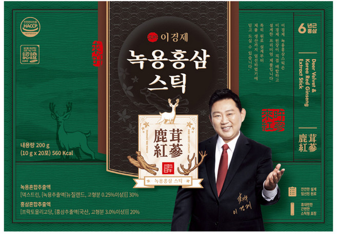 래오이경제 녹용 홍삼 스틱 10g x 20p, 200g, 1박스