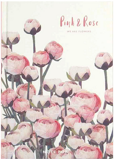 NOTE FOR 花色手札, Pink&Rose 白色, 1本