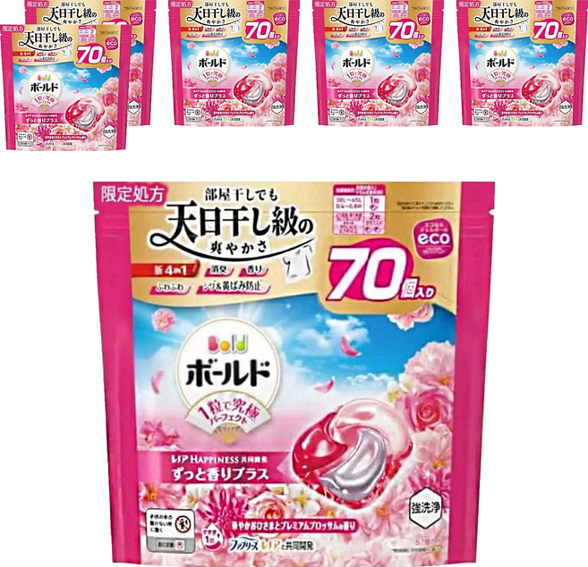 Bold 4D 碳酸機能洗衣膠球 陽光花香, 70顆, 6袋