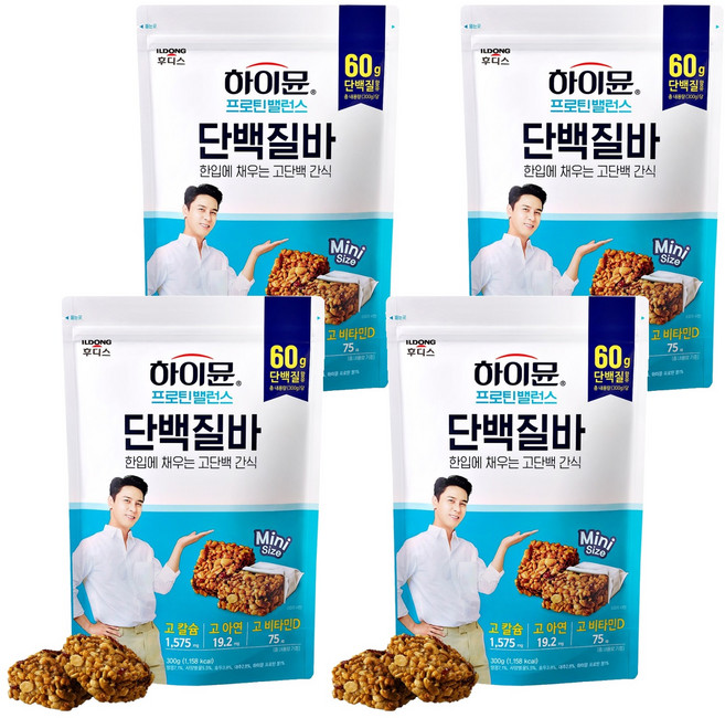 하이뮨 프로틴 밸런스 단백질바, 300g, 4개