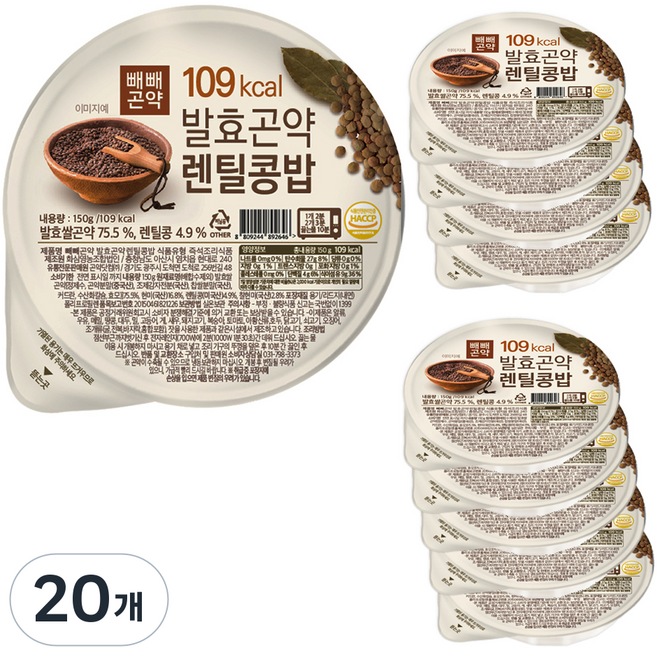 PpaeppaeGonyak 發酵蒟蒻扁豆飯, 150g, 20個