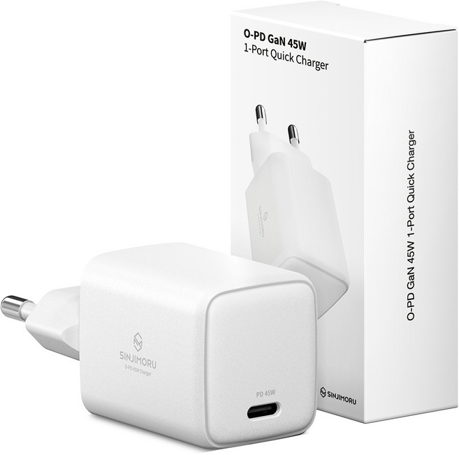 신지모루 오피디 45W GaN PPS 초고속 충전기, 화이트, 1개