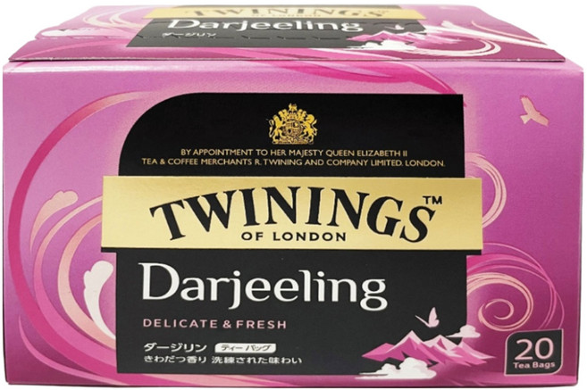 TWININGS 唐寧茶 片岡英國大吉嶺紅茶 紫色, 2.1g, 20個, 1盒