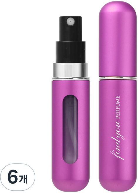 파인듀 향수 공병 5ml, 매트라즈베리, 6개