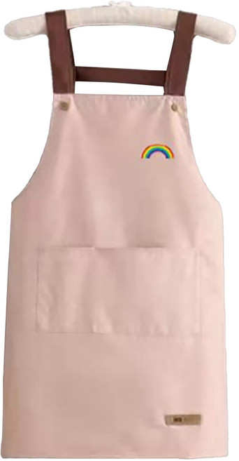 문구담 미술 카페 방수 앞치마, 핑크무지개