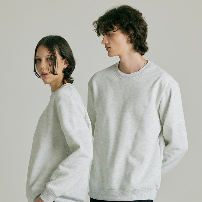 테라우드 남녀공용 스탠다드 기모 맨투맨