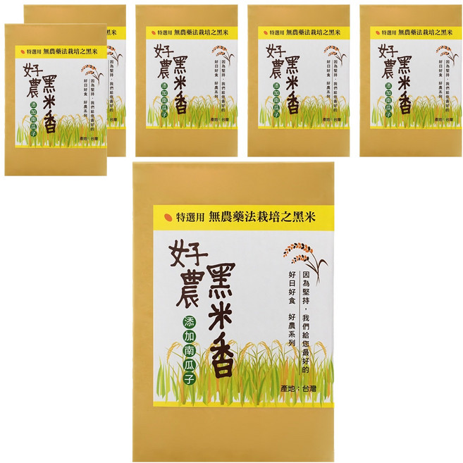 好日好食 好農黑米香, 115g, 6盒