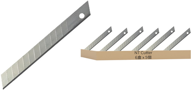 NT Cutter 筆刀刀片 BD-100 5個, 6盒