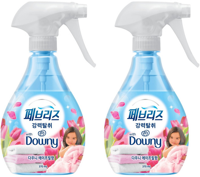 페브리즈 섬유탈취제 다우니 에이프릴향 본품, 370ml, 2개