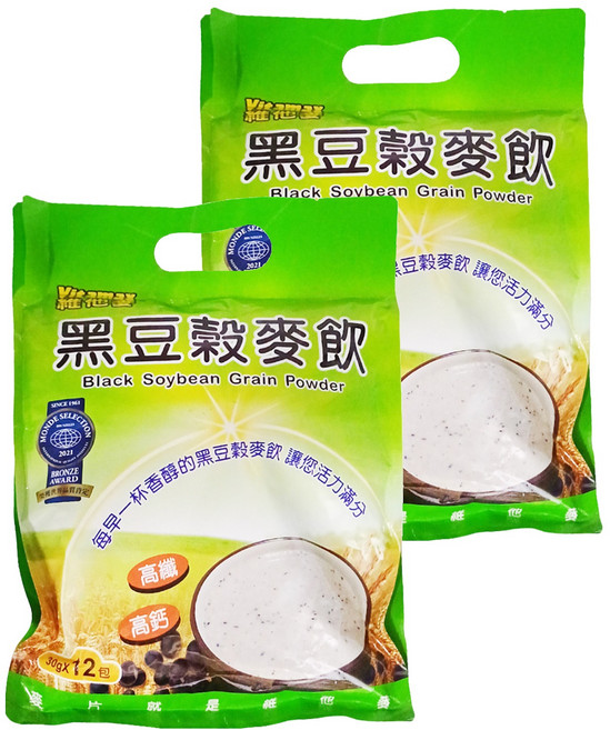 Vitamax 維他麥 黑豆穀麥飲, 30g, 12包, 2袋