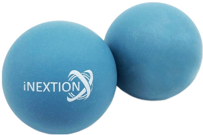 iNEXTION Therapy Balls 筋膜按摩療癒球 2入組 高密度橡膠材質 63mm, 淺藍色, 1組