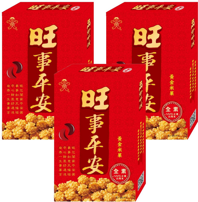 旺旺 旺事平安 米餅, 50g, 3盒