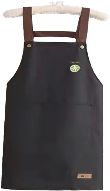 문구담 미술 카페 방수 앞치마, 블랙레몬