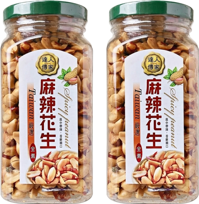 達人傳家 麻辣花生, 250g, 2罐
