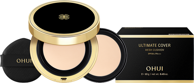 오휘 얼티밋 커버 메쉬 쿠션 파운데이션 본품 13g + 리필 세트, 1호밀크베이지, 1개