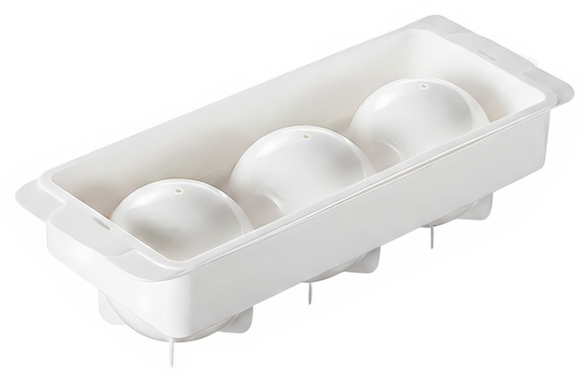 bargogo 巴果果 冰塊盒 圓形3入, 白色, 1個