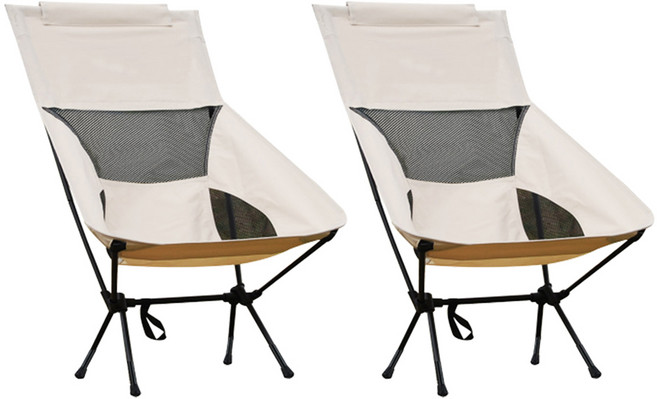 Mellow Buddy 超輕量折疊露營椅, 2個, 白色