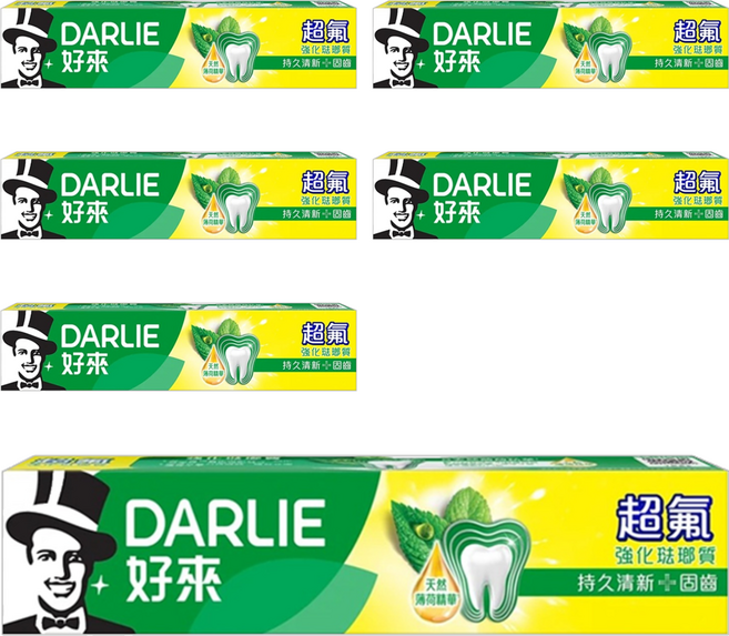 DARLIE 好來超氟強化琺瑯質牙膏 含天然薄荷精華 抗菌配方