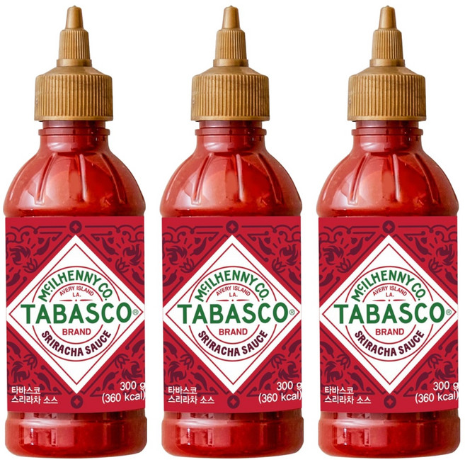 타바스코 스리라차소스, 300g, 3개