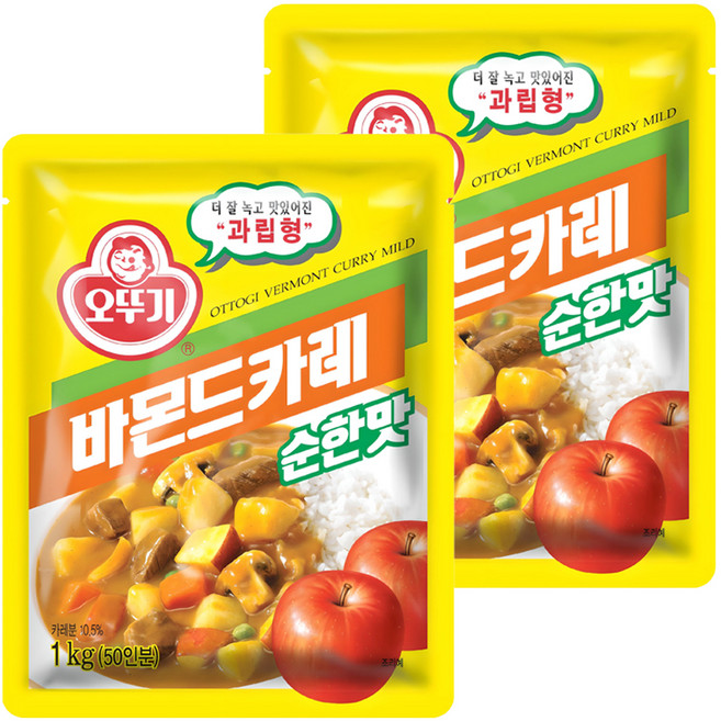 OTOKI 不倒翁 佛蒙特咖哩粉 原味, 1kg, 2個
