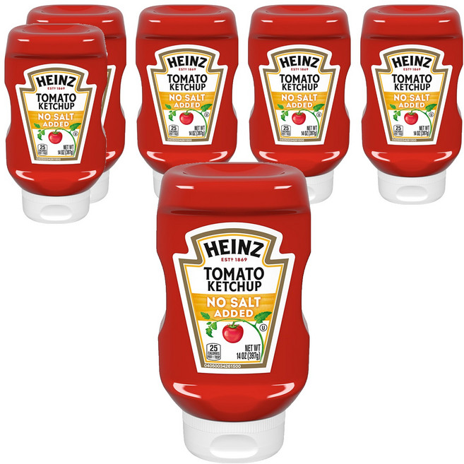 HEINZ 亨氏 低鈉鹽蕃茄醬, 397g, 6瓶