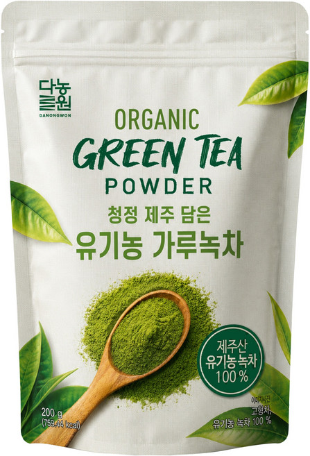 다농원 제주 담은 유기농 가루녹차, 200g, 1개입, 1개